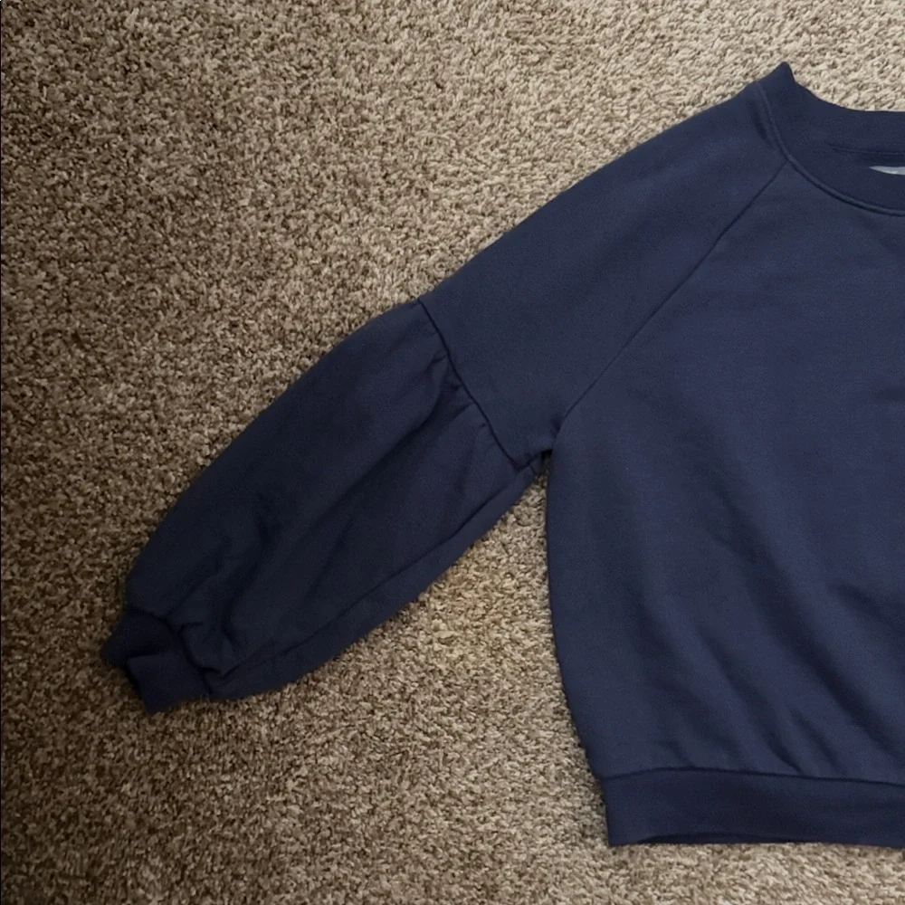 Navy Blue Women's Sweatshirt - Picture 4 of 5
